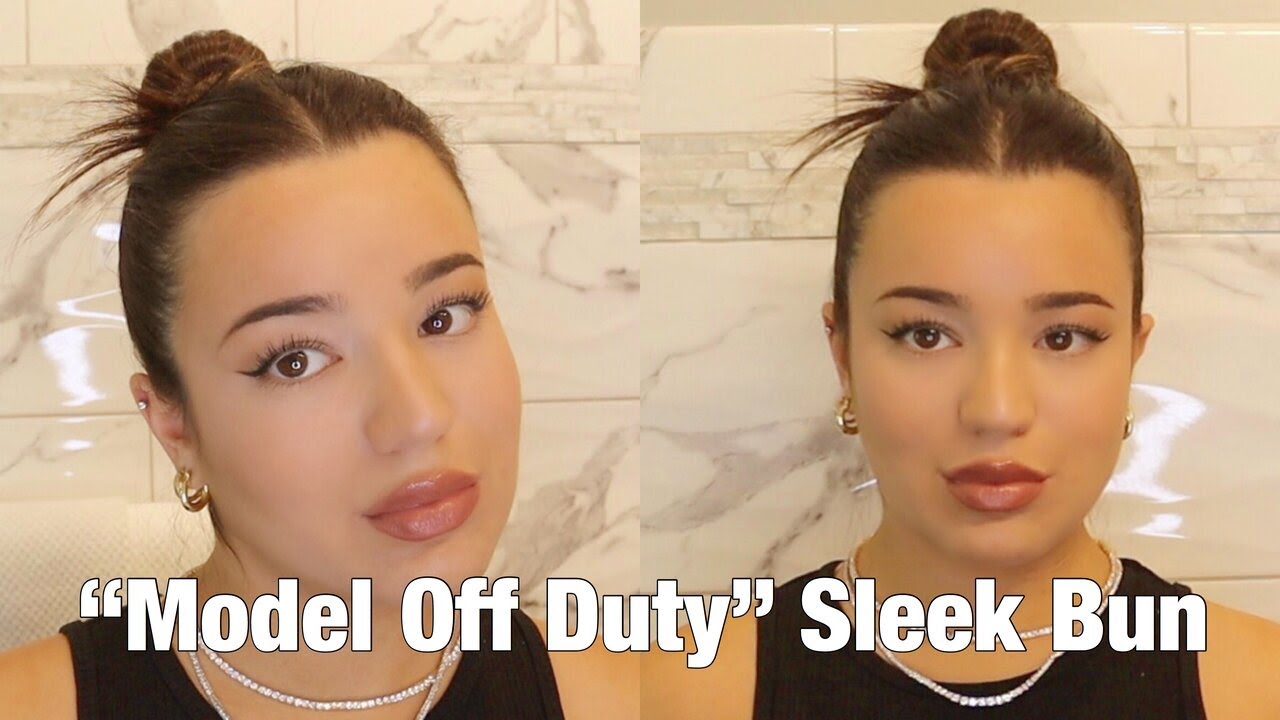 *MODEL OFF DUTY* 90s SLEEK BUN TUTORIAL // BELLA HADID INSPIRED ♡