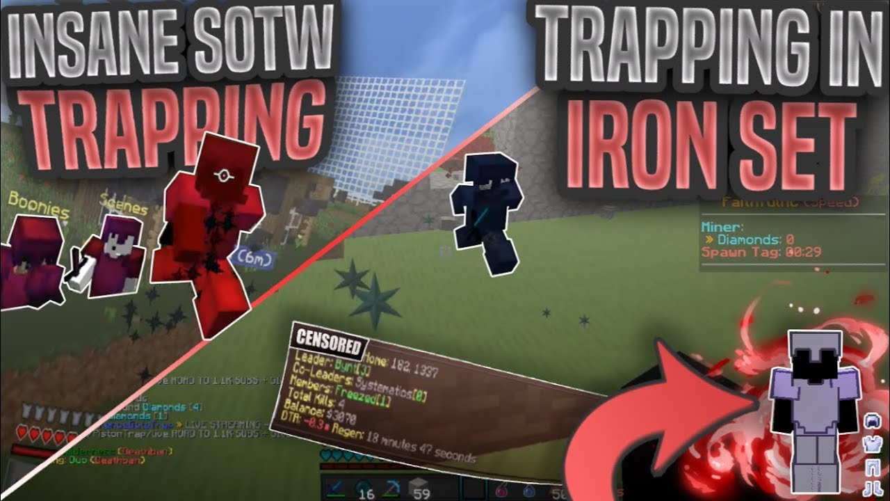INSANE SOTW TRAPPING IN IRON ARMOR + TRAPPING 2 PEOPLE IN OP HILL TRAP - FaithfulMC [1]