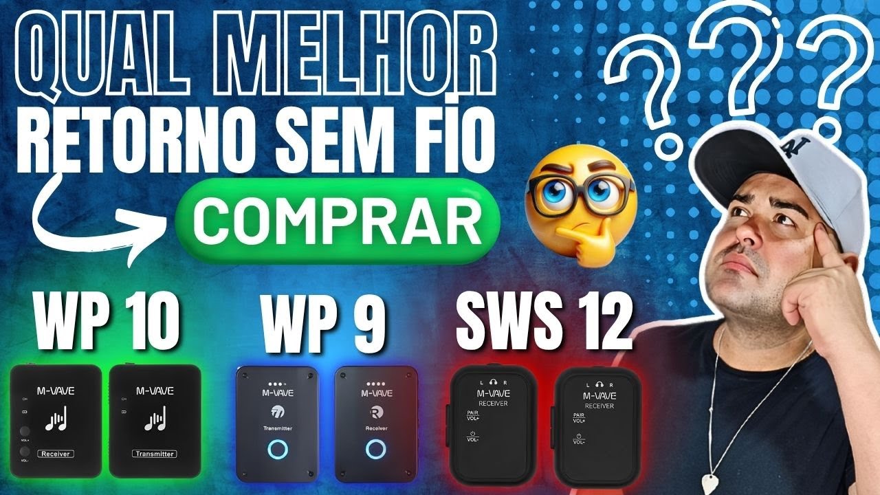 🎧 TESTEI 3 MONITORES sem fio da M-VAVE! Qual o MELHOR? WP9 vs WP10 vs SWS12.