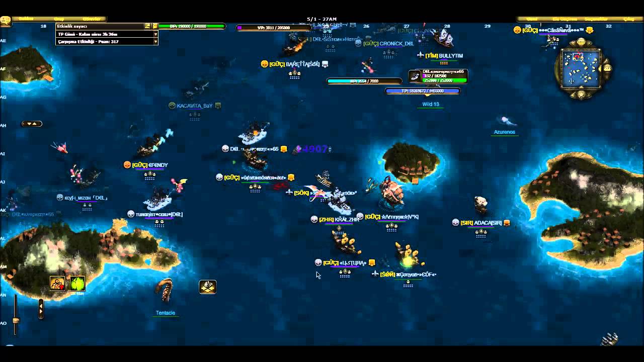 Seafight tr2 GỮÇ alyansı savaş içten