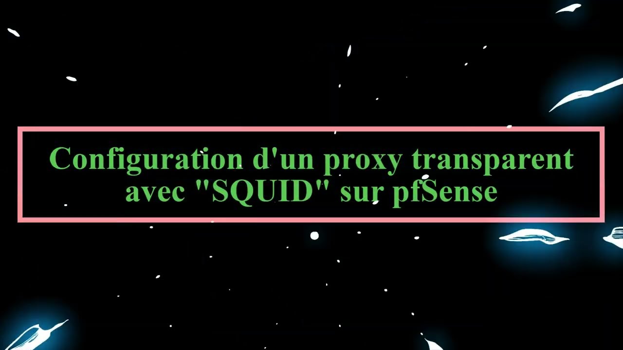 Comment configurer un proxy transparent avec squid sur pfSense dans vmware