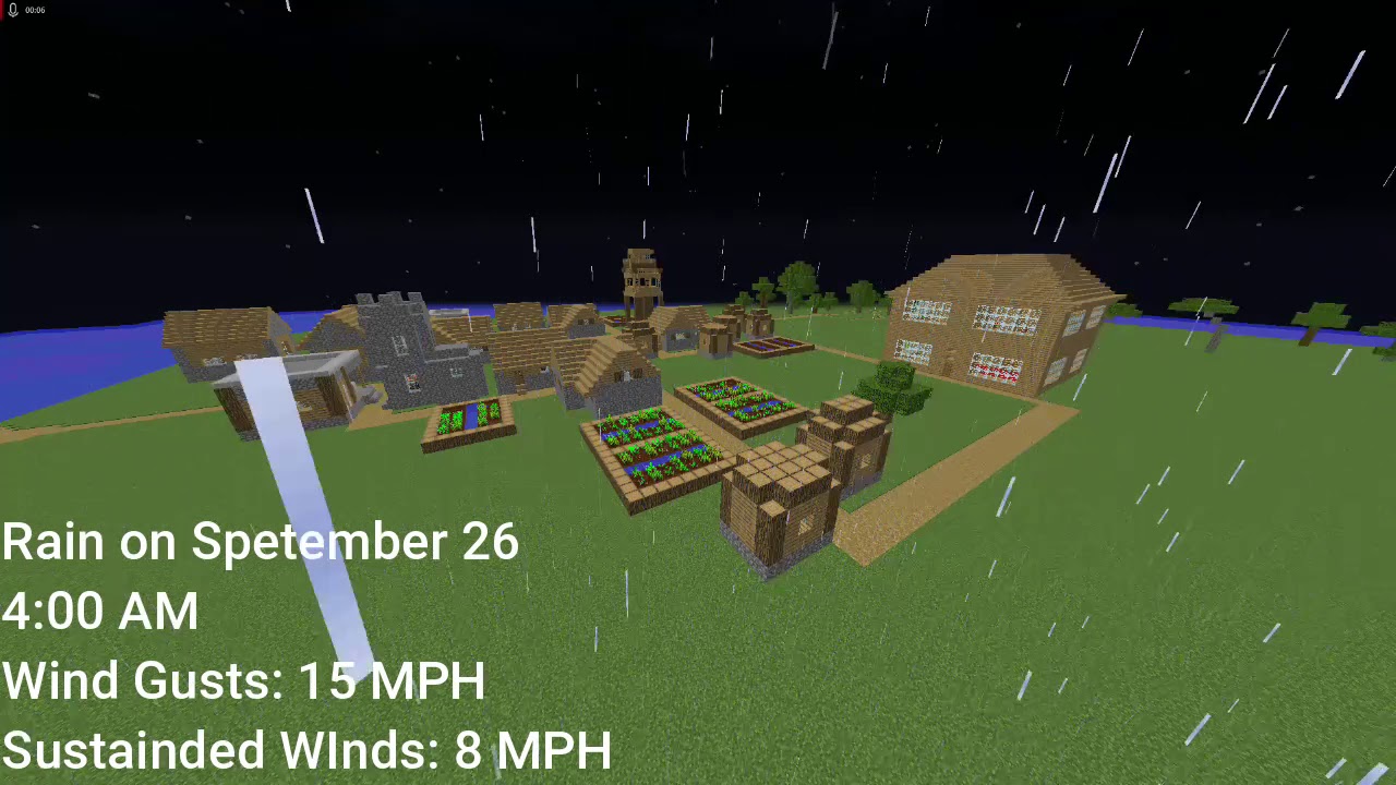 Hurricane Naomi in Minecraft