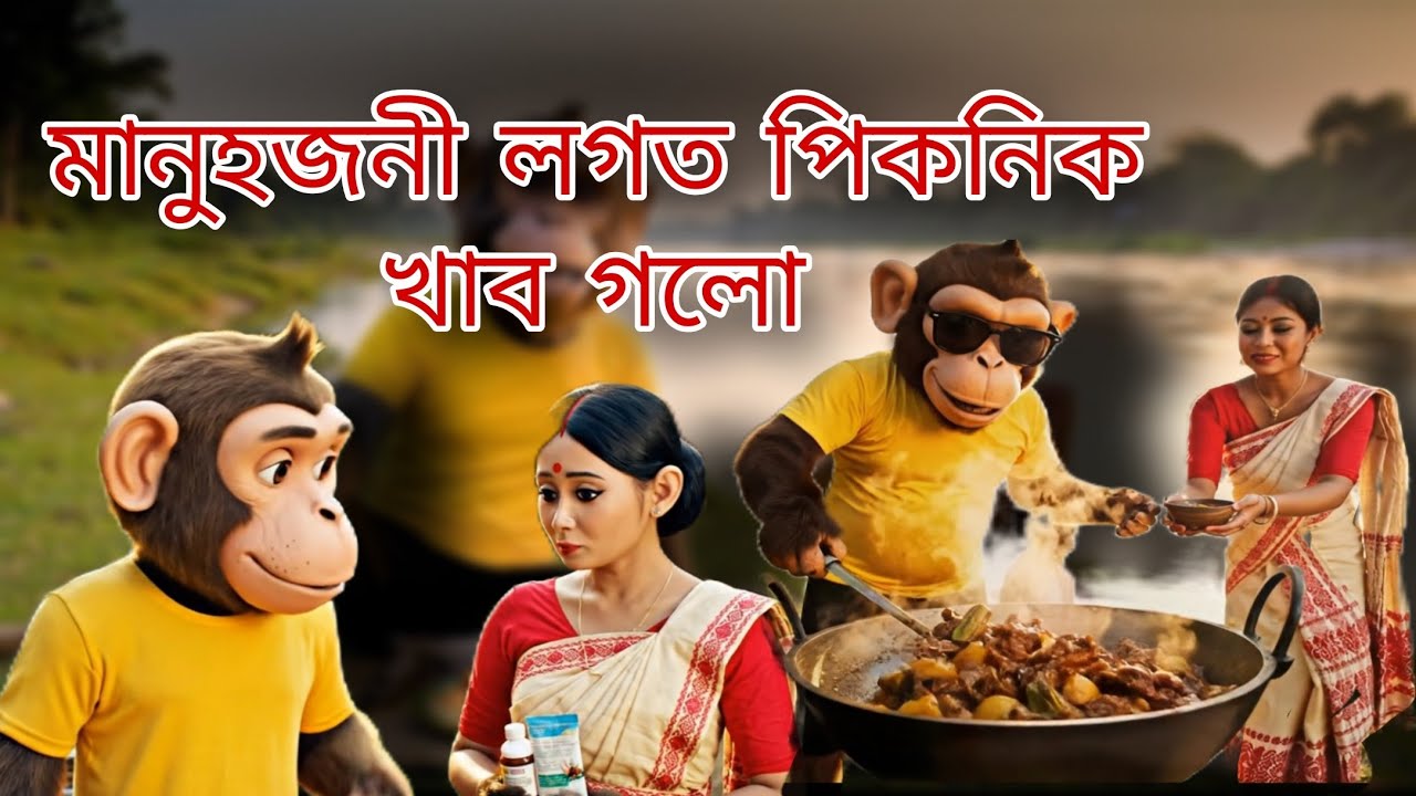 মানুহজনী লগত পিকনিক‌ খাব গলো//#cartoon #bandorvlog 