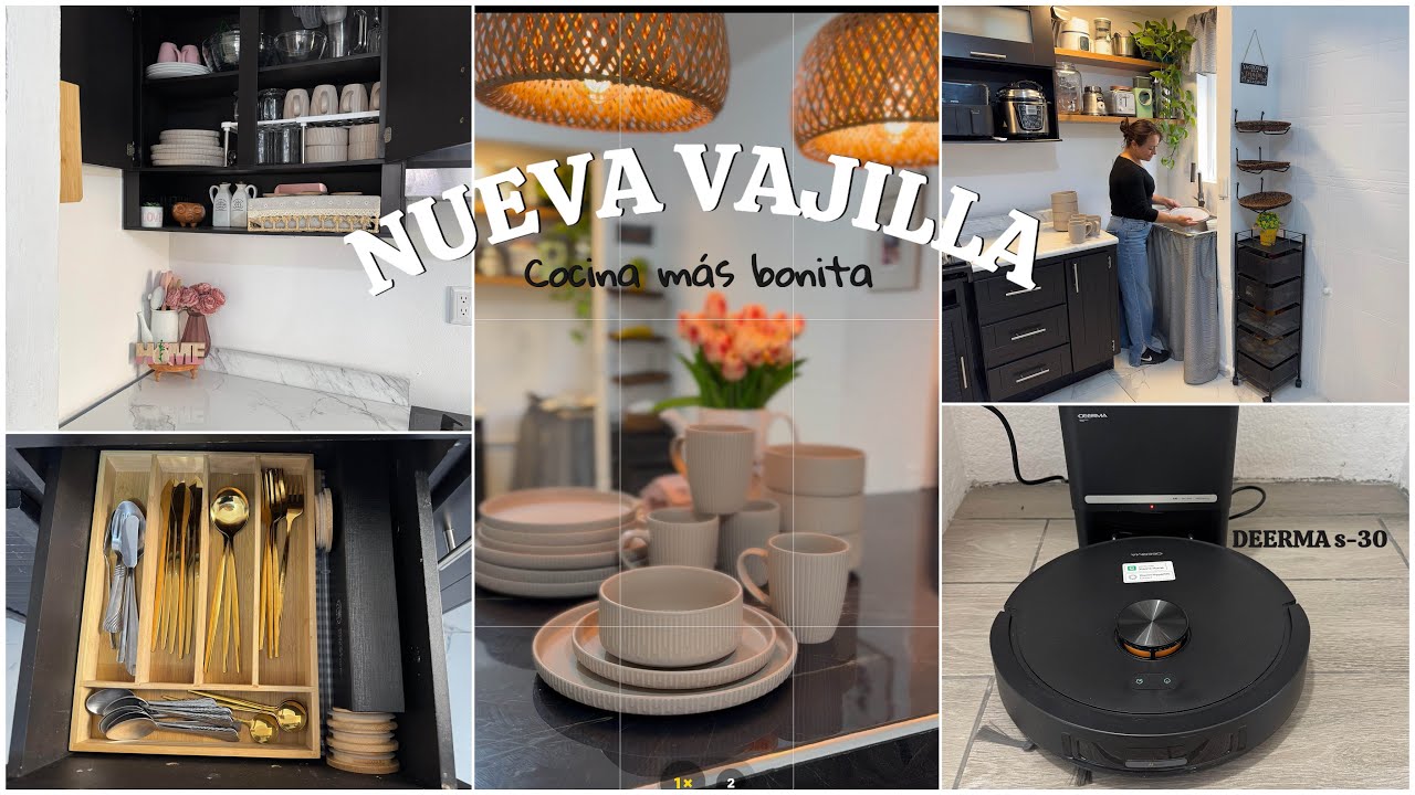 NUEVA VAJILLA 🤩Día de organizar la cocina✅LIMPIANDO CADA RINCÓN || mi ayudante de limpieza DEERMA 