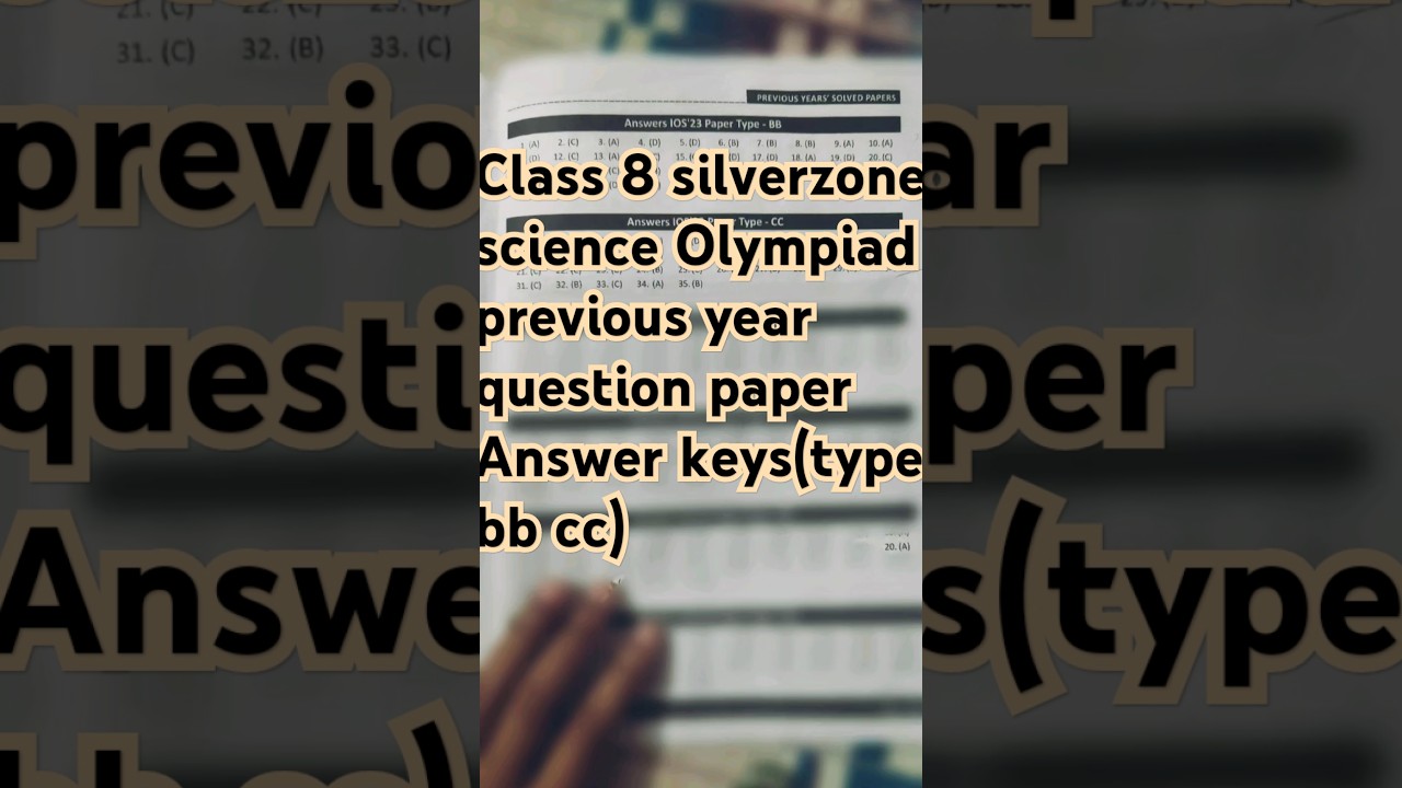 Class-8 silverzone science Olympiad previous year question paper answer keys(type-bb cc)|@studydrive