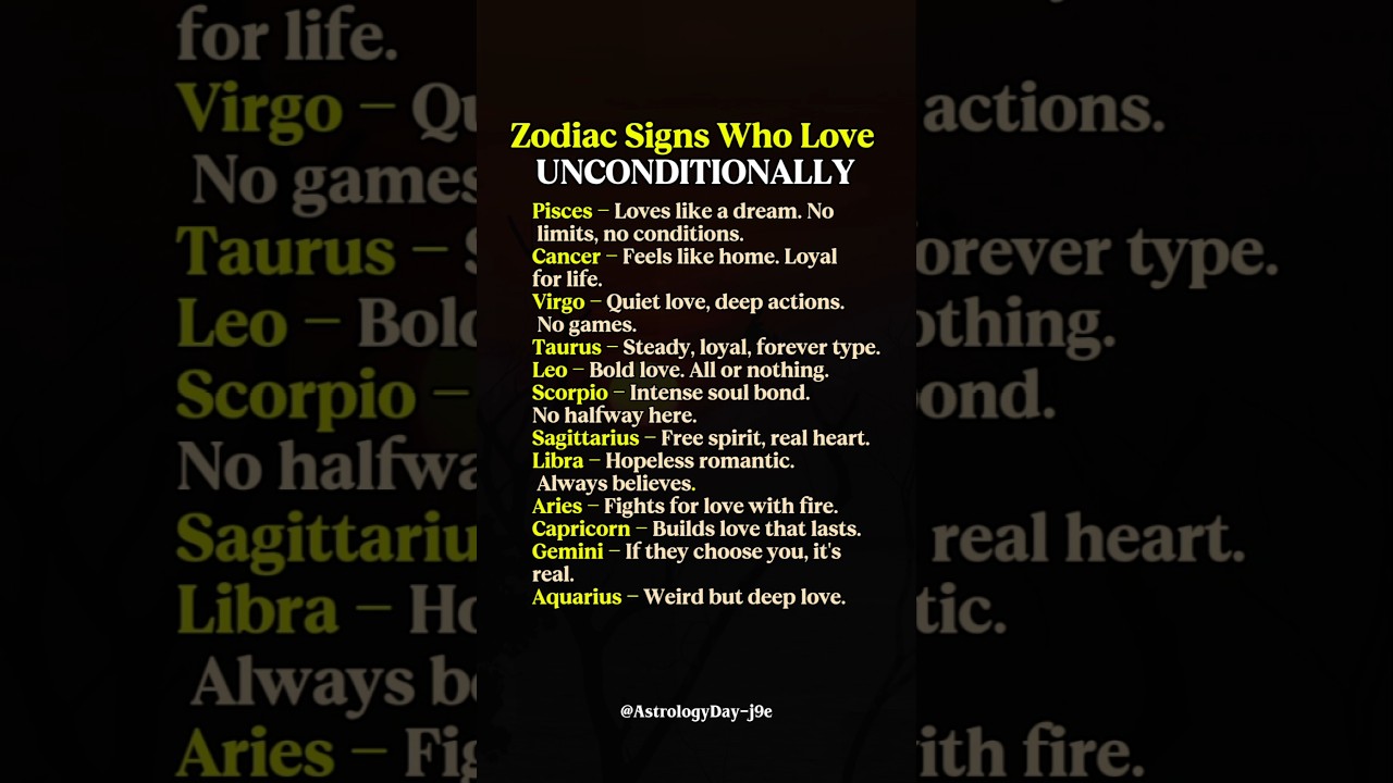 Zodiac Signs Who Love UNCONDITIONALLY | Astrology Guide #zodiac #zodiacsigns #astrology #horoscope