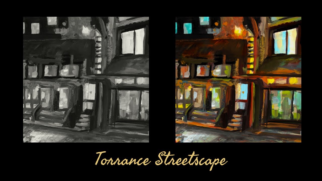 Torrance Streetscape Art | Gouache Painting | Testing out MyArtscape!!!