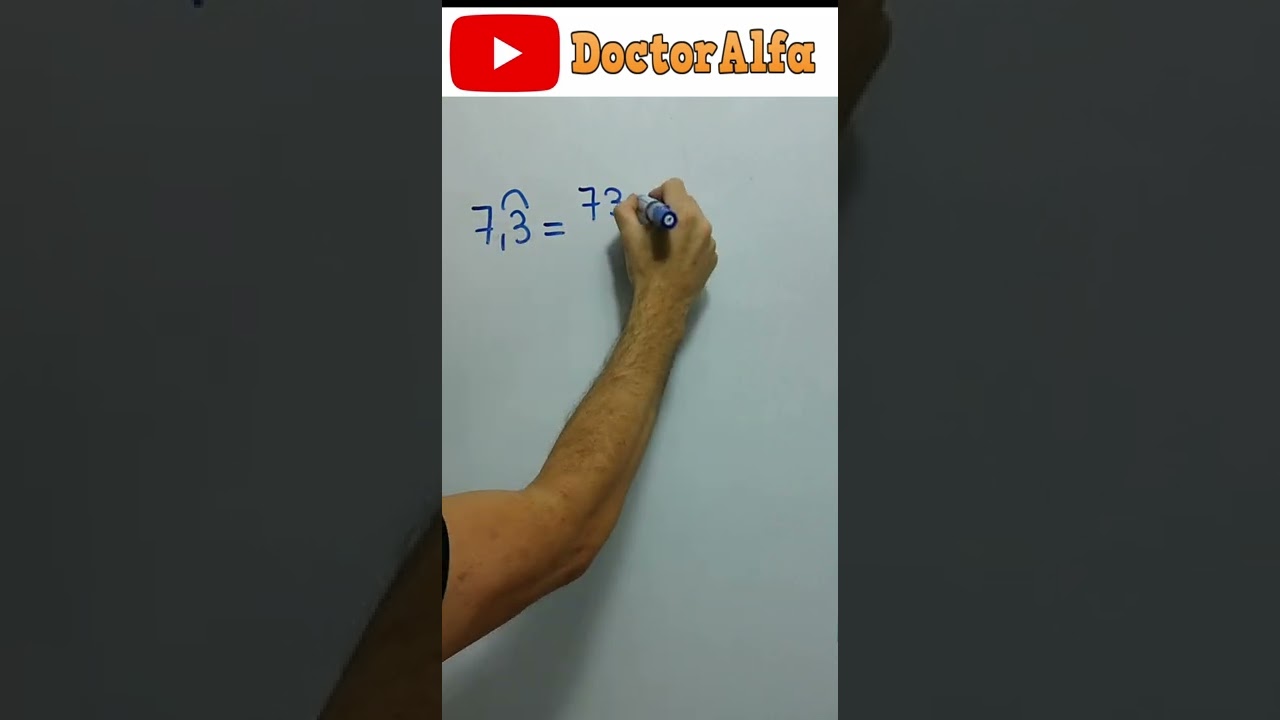 Fracci&oacute;n GENERATRIZ de un n&uacute;mero decimal PERI&Oacute;DICO PURO #shorts