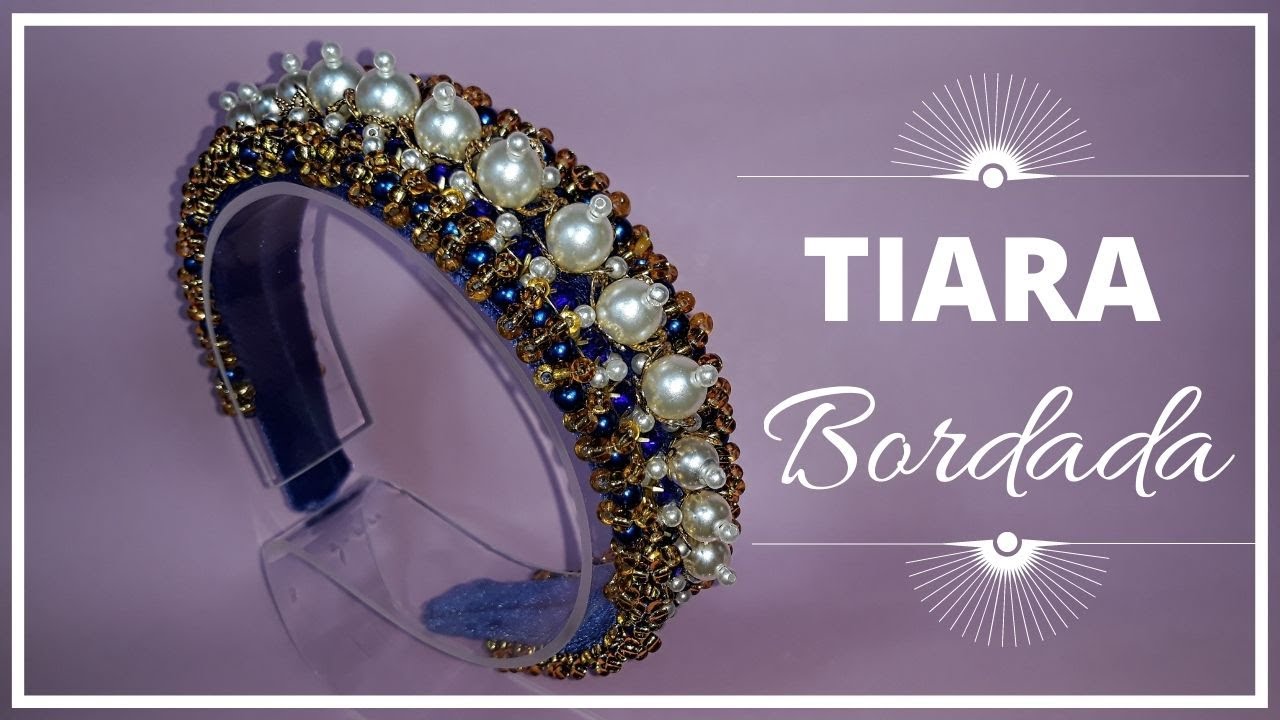 Tiara de Luxo Bordada
