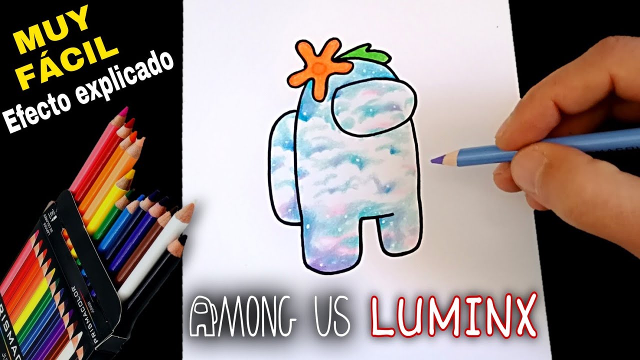 COMO DIBUJAR A LUMINX DE AMONG US | F&Aacute;CIL | PASO A PASO | how to draw among us luminx