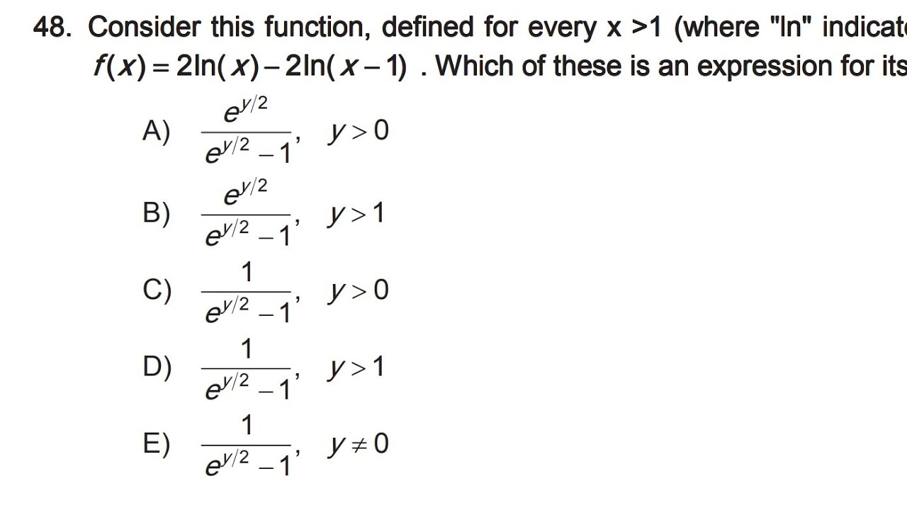 Q.48 | #IMAT #MATHS #2023 | Inverse Function | @kibabamathematics