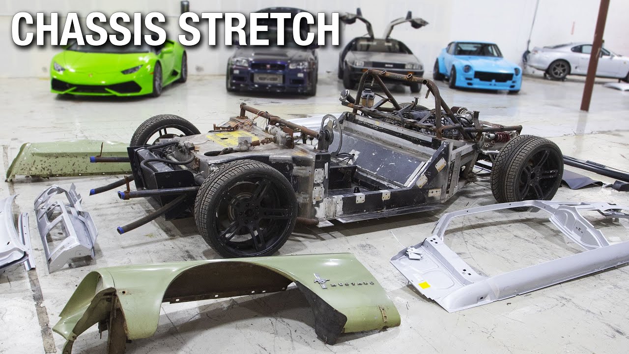 Mid Engine 67 Ford Mustang Fastback Pt. 1 - Chassis Stretch