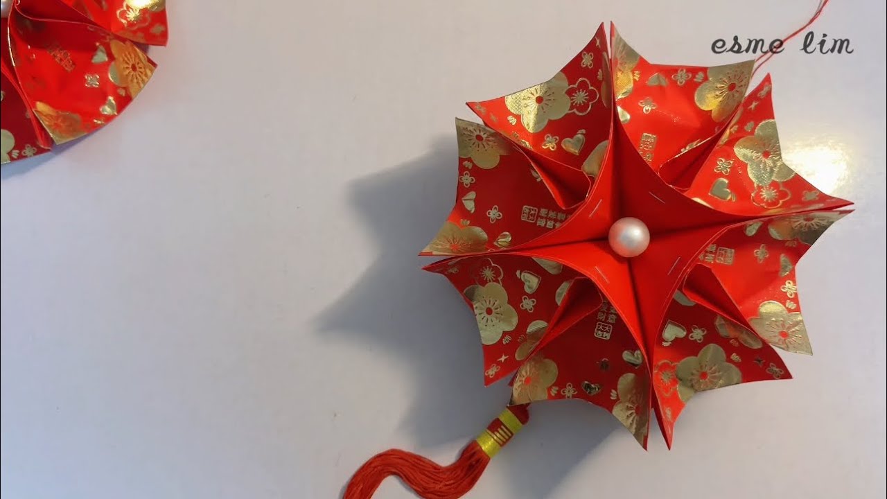 幸运花红包灯笼教学 Hongbao Lantern DIY easy to make 