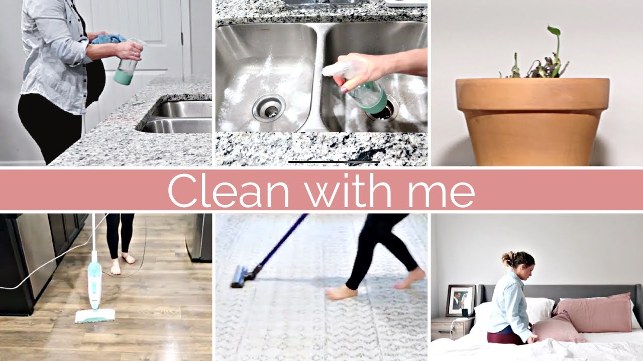 Clean With Me | 38 weeks pregnant | realistic cleaning routine