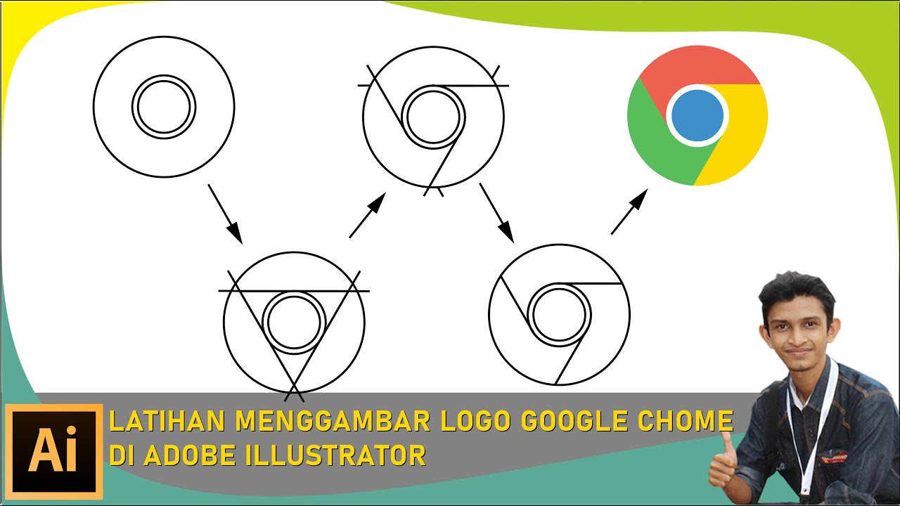Latihan Membuat Logo Google Chrome di Adobe Illustrator