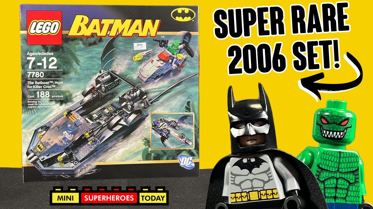 ОБЗОР: РЕДКИЙ LEGO Batman 2006 года, набор 7780 «Охота на Убийцу Крока на Бэтботе»