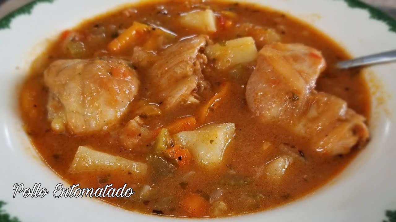 POLLO ENTOMATADO CON PAPAS | Chicken and Potatoes in tomato gravy ❤