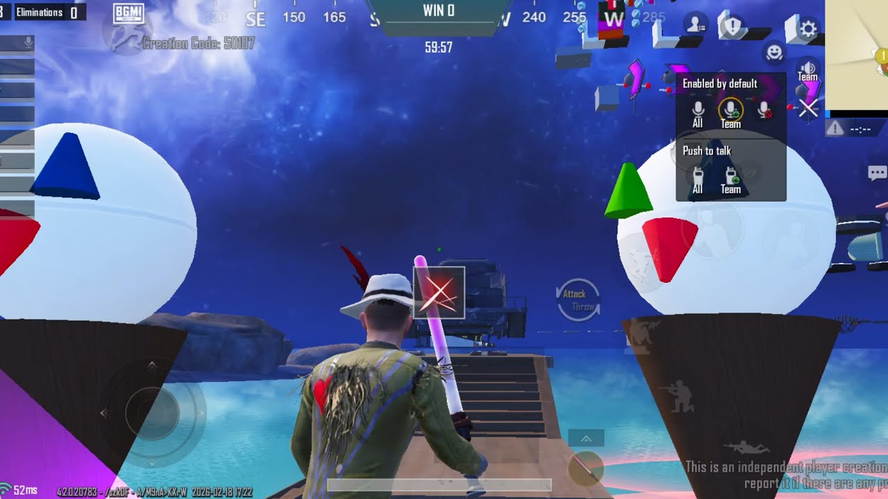 WOW MODE // PARKOUR CODE 50107 // Easy Parkour #bgmi #parkour #pubgmobile #gaming #video 