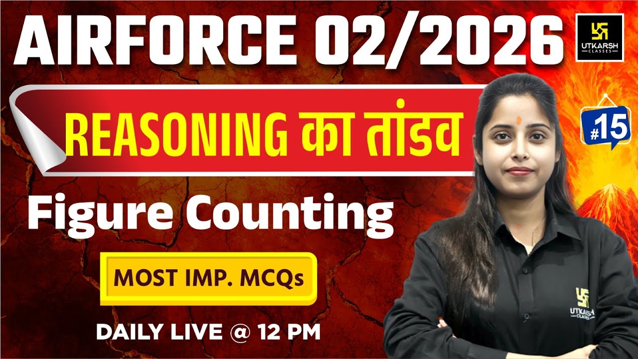 Airforce 2025 | Reasoning | Figure Counting | Utkarsh Defence Academy | Priya Ma'am