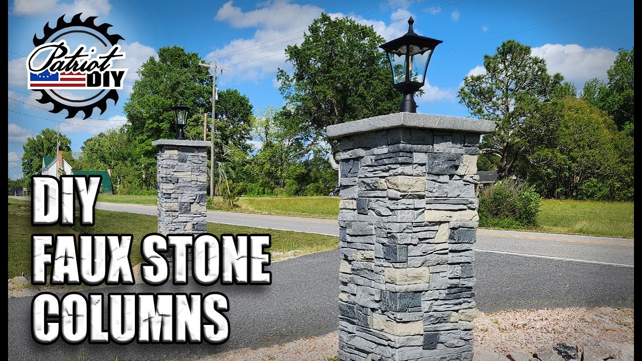 DIY Faux Stone Driveway Columns / GenStone