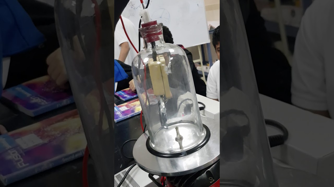 Sound waves inside an evacuated area - bell experiment