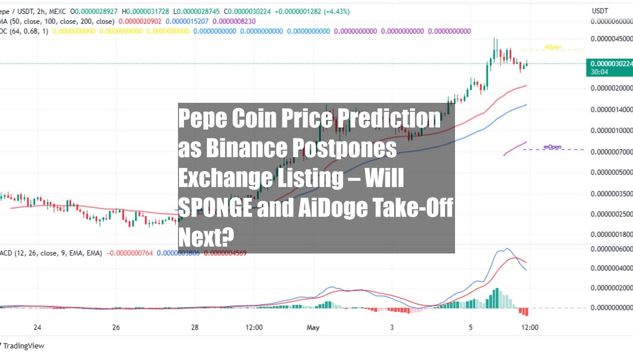 Pepe Coin Price Prediction as Binance Postpones Exchange Listing &ndash; Will SPONGE and AiDoge Take-Off