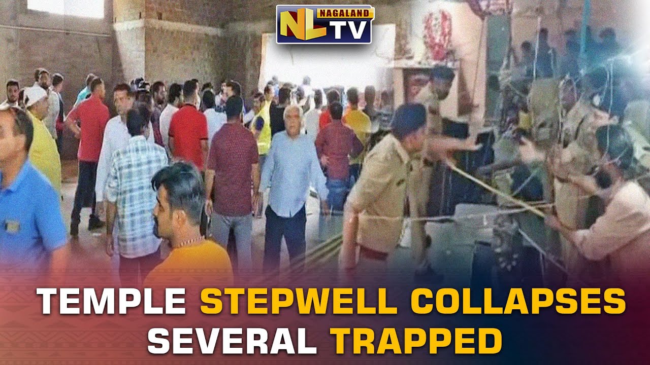 SEVERAL PEOPLE TRAPPED AS STEPWELL AT A TEMPLE COLLAPSES