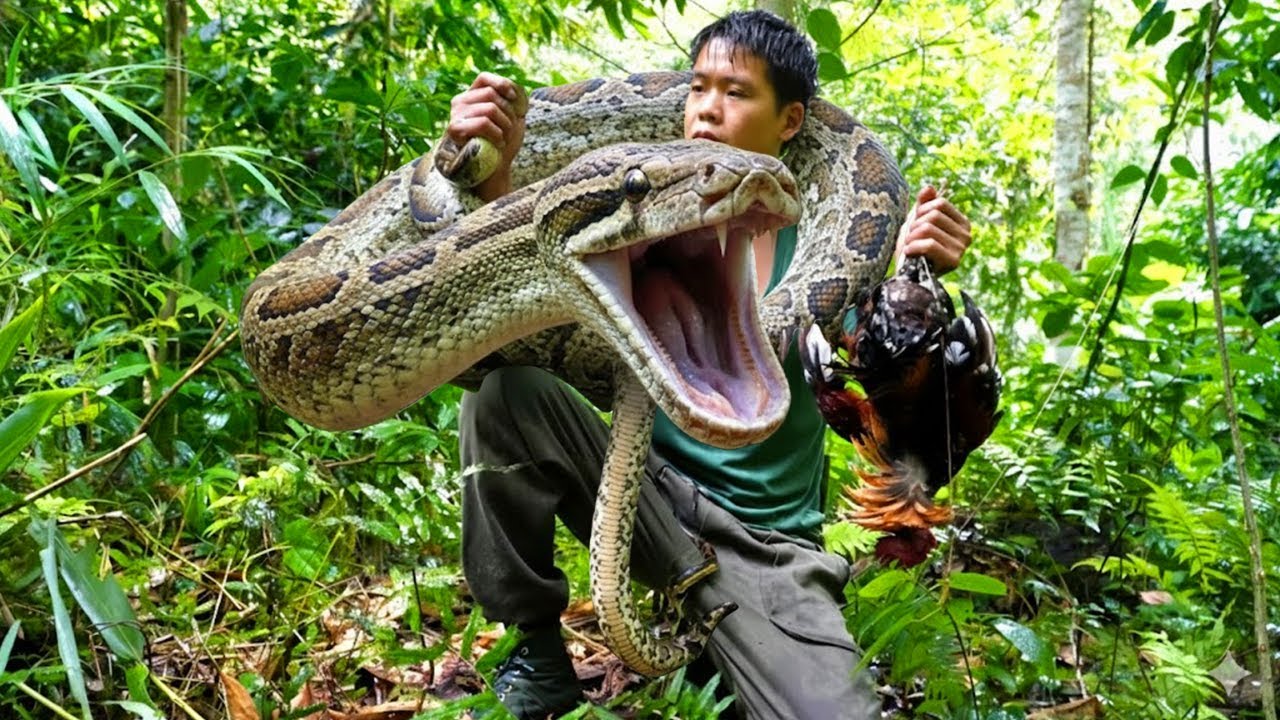Life Alone in the Wilderness: Wild Chicken Tracks, Survival Traps, Python Encounters