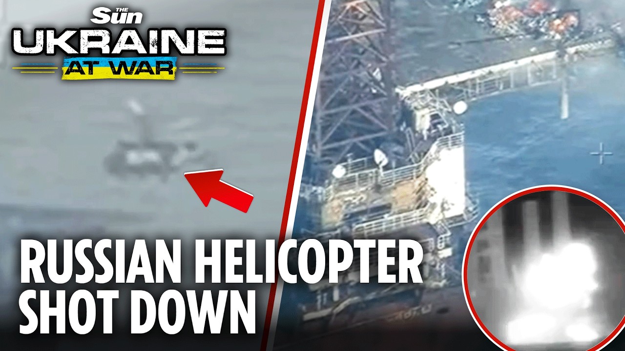 Ukraine attack drone takes down Russian attack helicopter near Black Sea oil rig