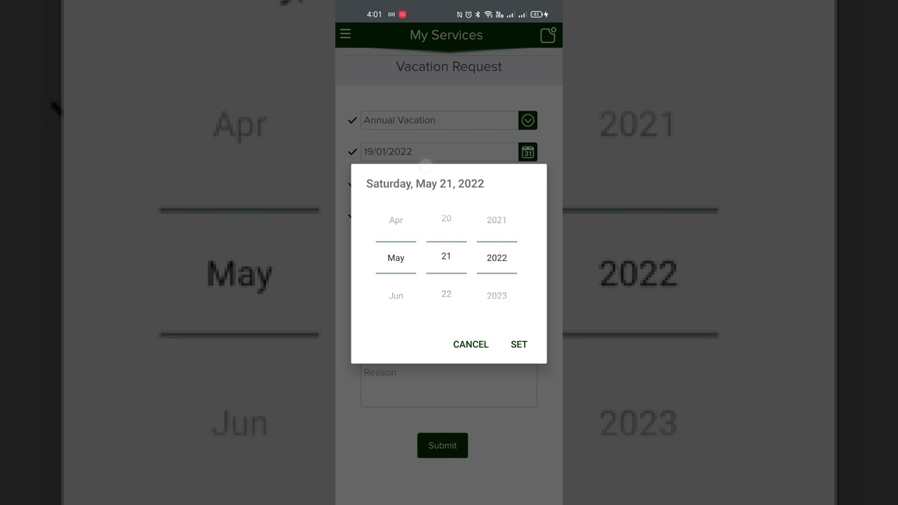 How to submit an annual vacation request on MenaMe app
