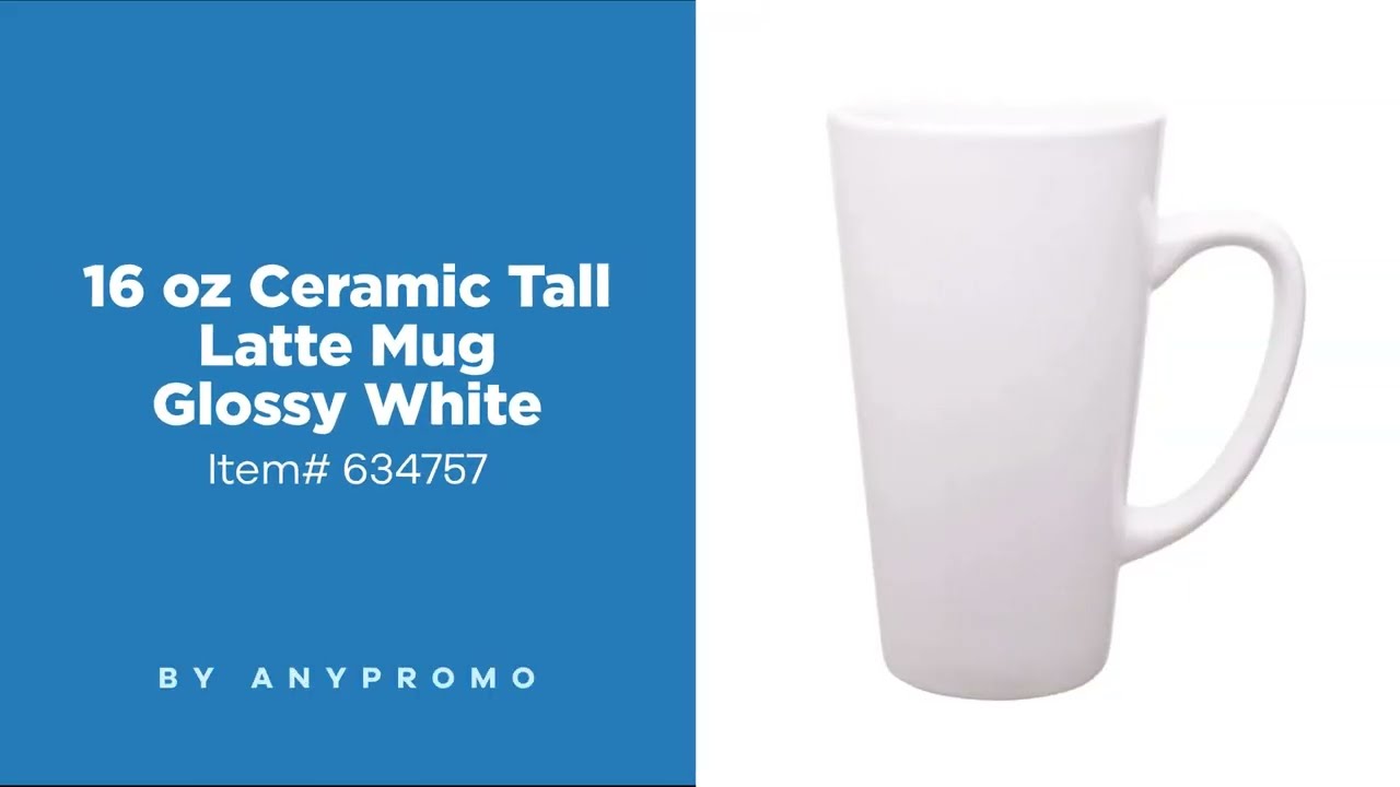 Promo Product Review: 16 oz Ceramic Tall Latte Mug Glossy White| AnyPromo 634757