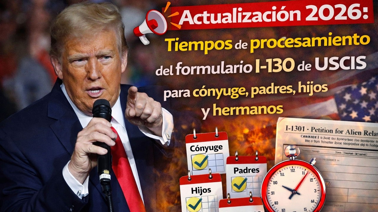 📢 Actualización 2026: Tiempos del I-130 de USCIS para cónyuge, padres, hijos y hermanos USA