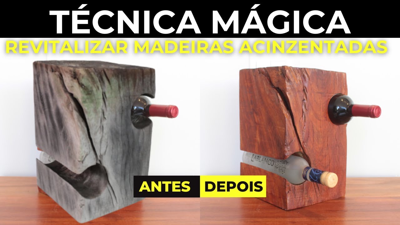 Técnica MÁGICA para revitalizar Madeiras acinzentadas com Apenas 3 passos e sem lixar 😱​