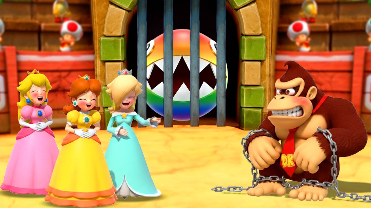 Mario Party Switch - Ultimate 1vs3 Showdown! Princess Team Vs Donkey Kong