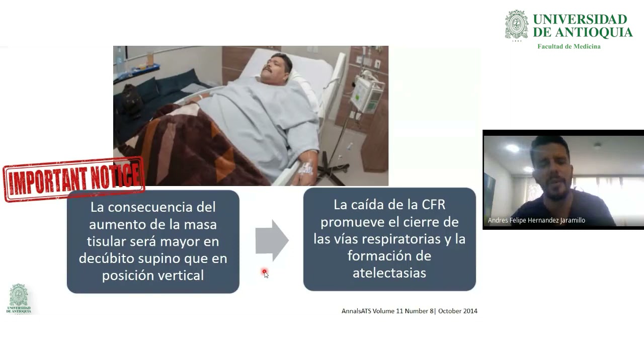 Ventilación en el Paciente Obeso - Dr. Andrés Felipe Hernández