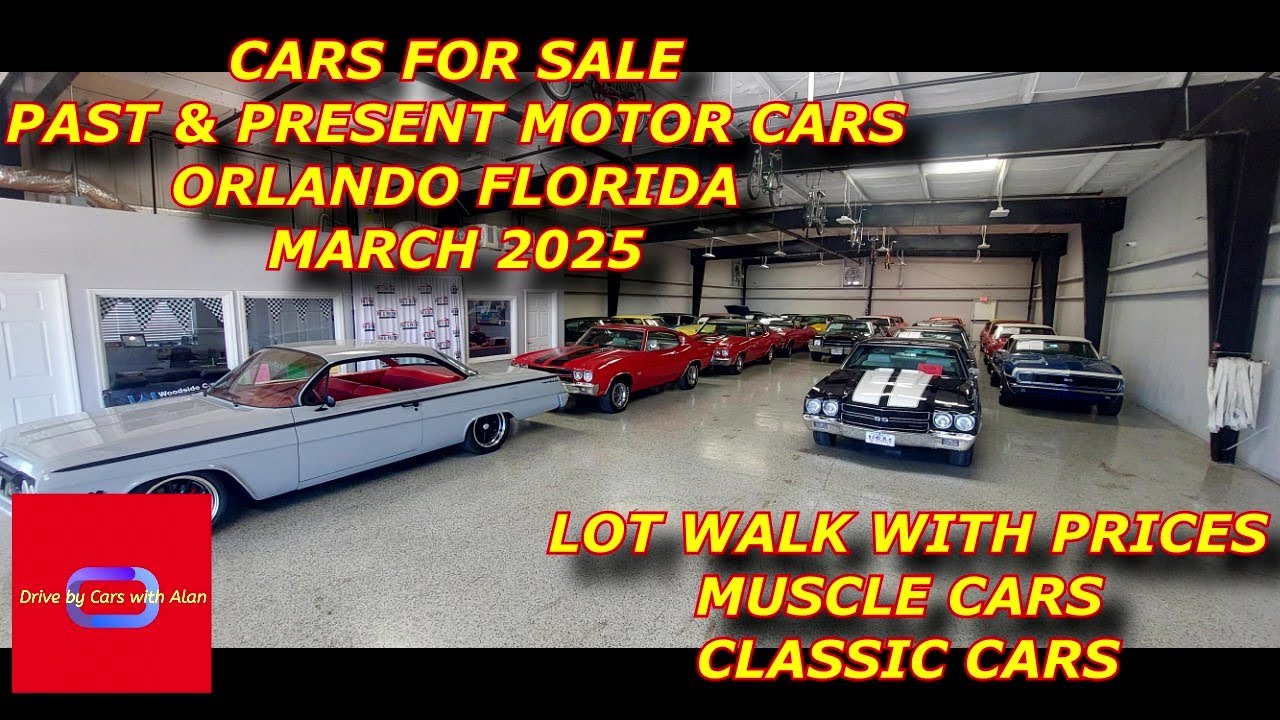 CARS FOR SALE. PAST & PRESENT MOTOR CARS LOT WALK WITH PRICES. CLASSIC AND COLLECTABLE CARS.