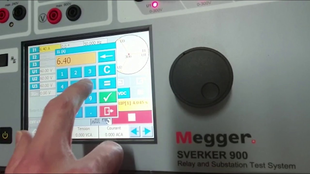 Megger SVERKER 900 - Test de relais courbe à temps inverse