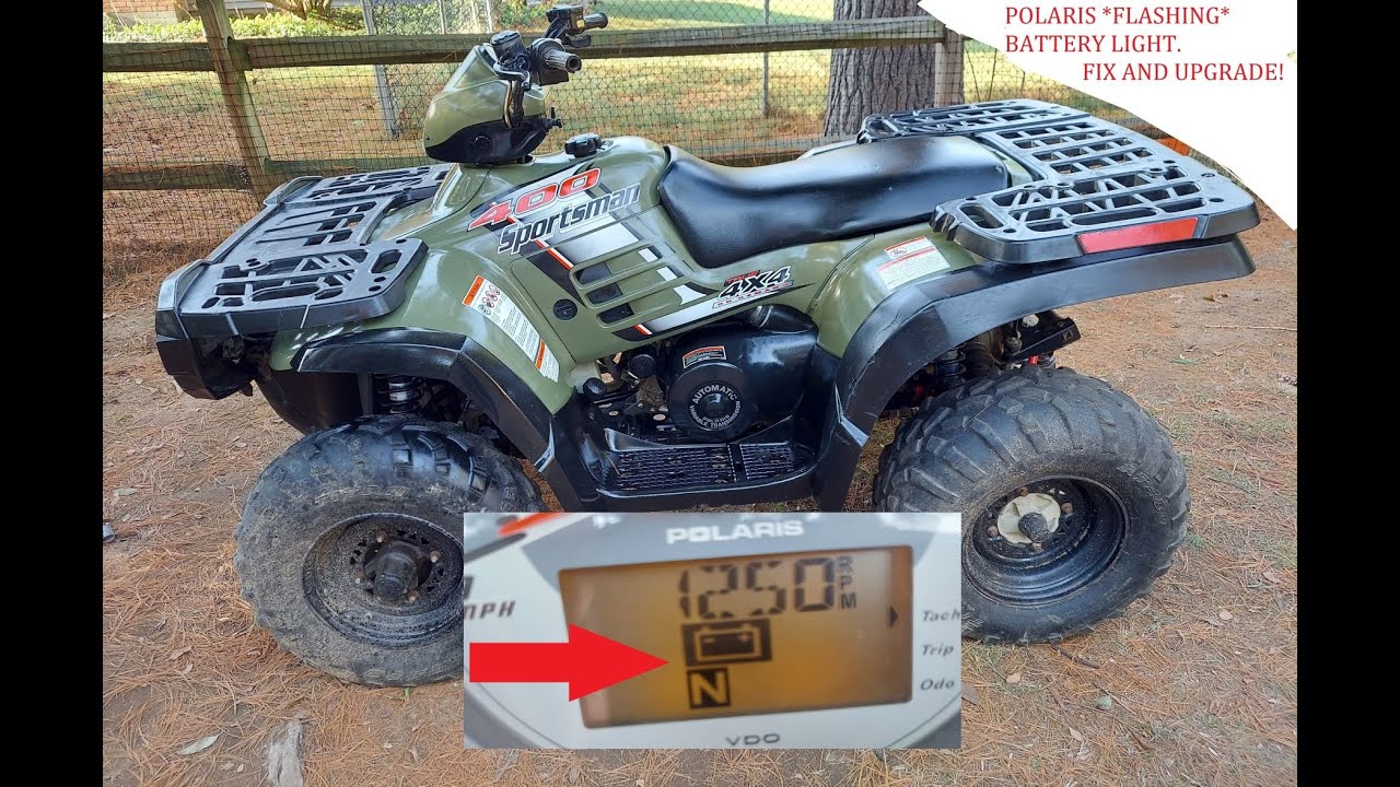 Polaris Sportsman flashing battery icon on gauge. Overcharging and voltage regulator upgrade FIX.
