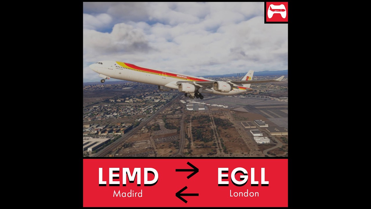 PHONE COCKPIT | Iberia Airlines Aerosoft A340 | Madrid to London Heathrow Roundtrip | MSFS #90