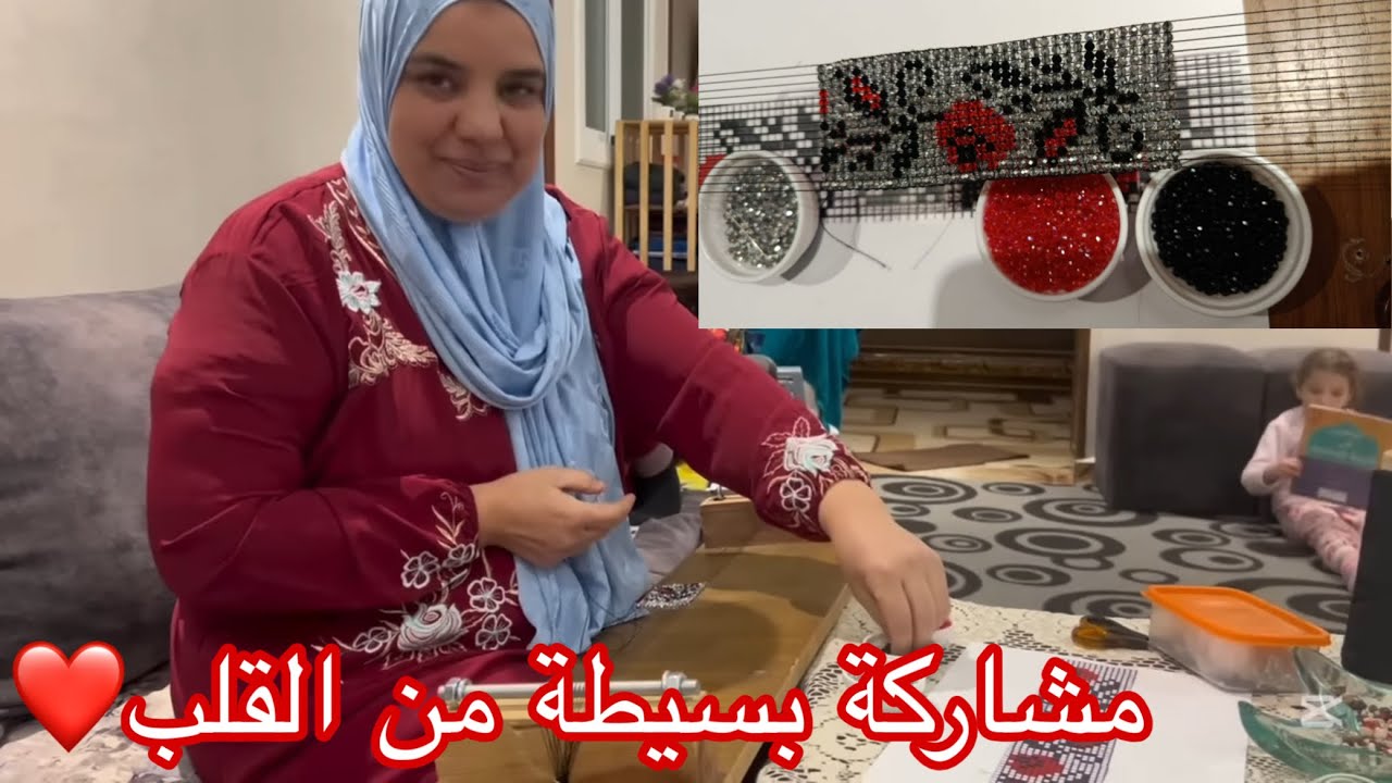 كنشارك معاكم خياطة العقيق الزمرد بالمرما:⁉️فنّ يدوي ولمسة تقليدية 🌟