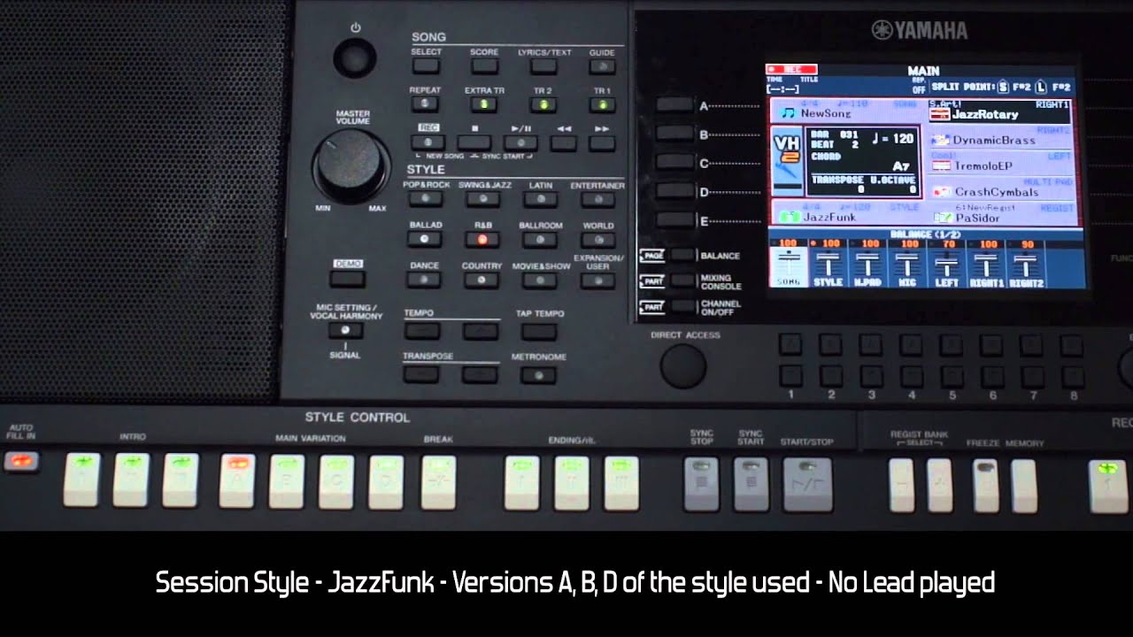 Yamaha PSR S950 - Style Demo 