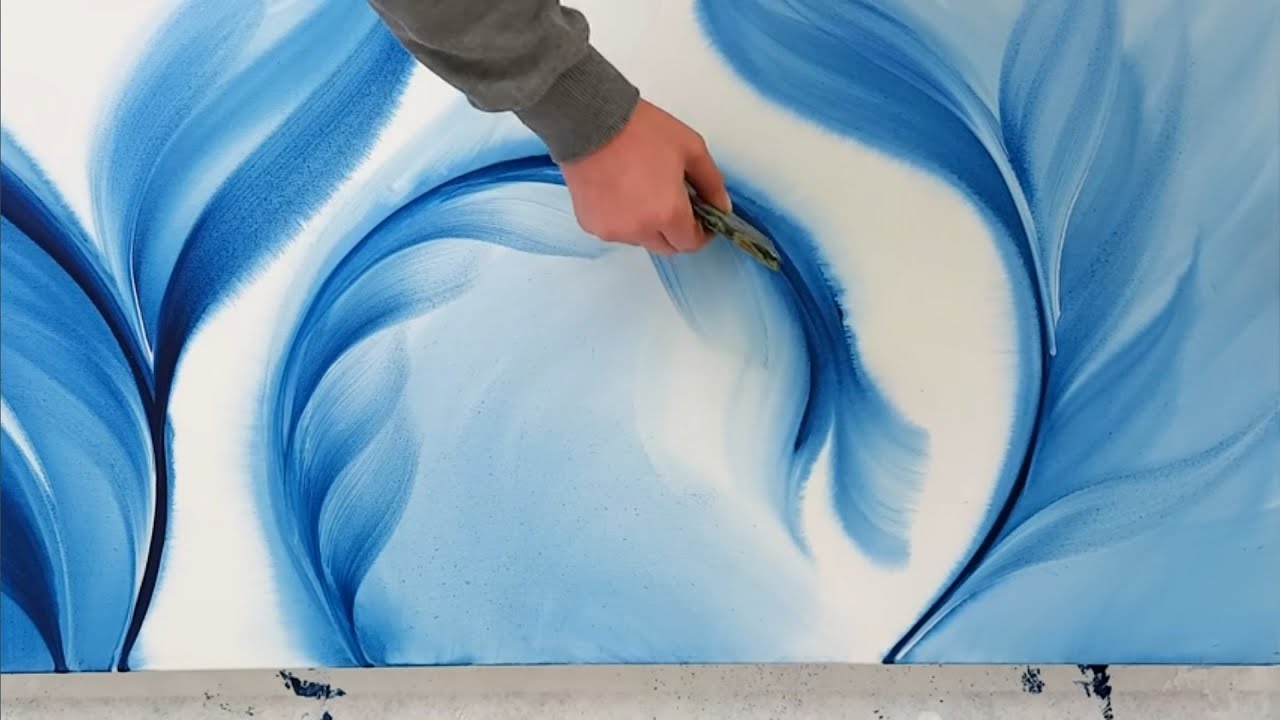 Favorite Botanical Painting with the Oceans Energy - It's a Perfect Combo / Abstract Painting