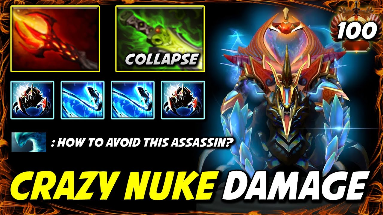 CRAZY NUKE DAMAGE Offlane By Collapse Nyx Assassin LVL5 Dagon + Ethereal Blade 100% Dominate Morph