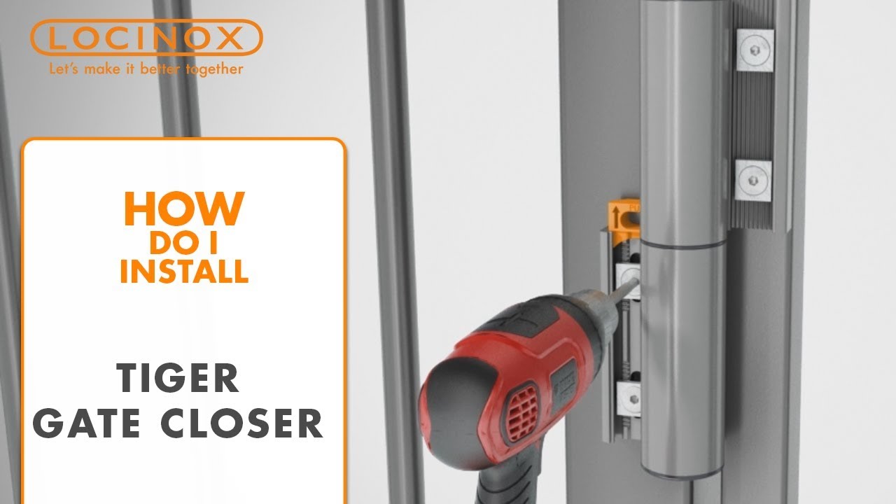 Tiger Hydraulic Gate Closer with Tigerdrill and Drillvise-4 - Locinox Installation Video
