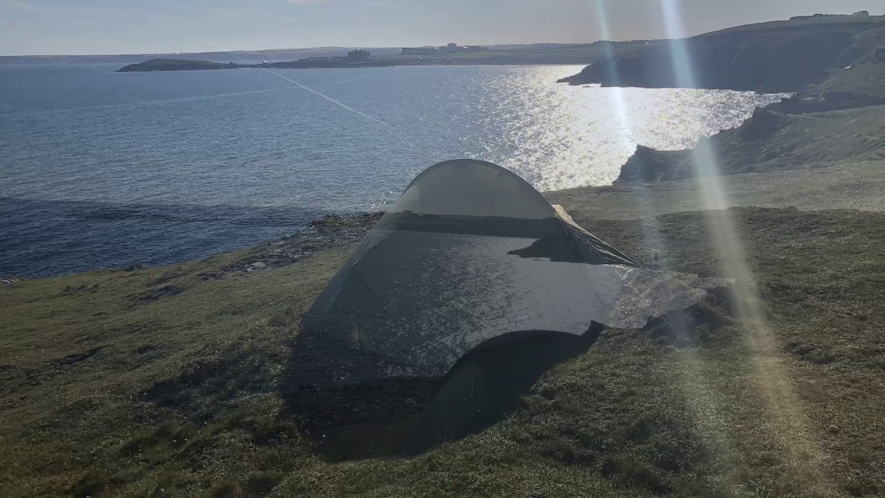 Solo Wild camp Cornwall north pentire #leavenotrace #vangocairngorm300