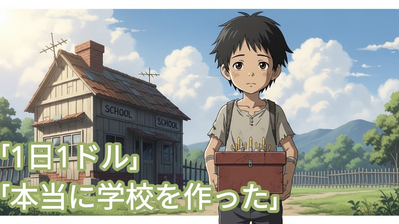 【実話ベース】靴磨きの少年が1日1ドルで学校を作った物語