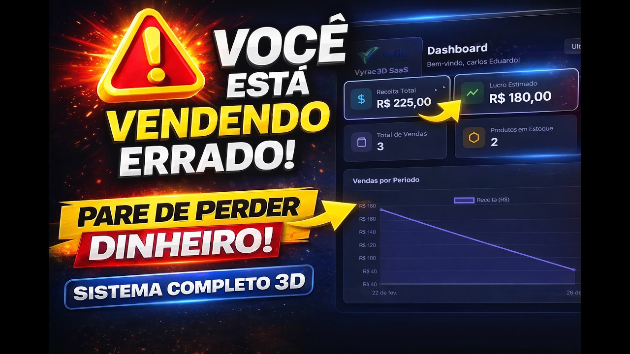 PARE DE PERDER DINHEIRO NA IMPRESSÃO 3D! 🚨 Conheça o Sistema Completo que Calcula Tudo!