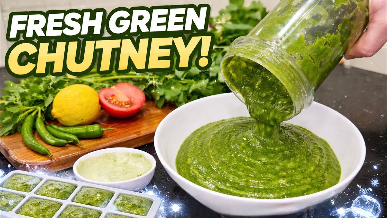 Fresh Green Chutney | Perfect for Samosas, Pakoras, Chaat, Kebabs, and Sandwiches | Ramadan Prep
