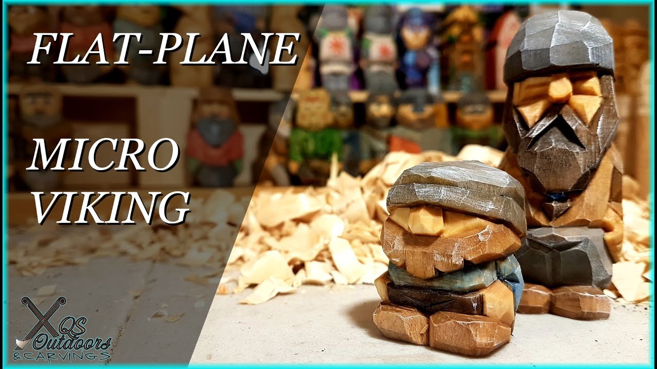 Quietly Whittling the Tiniest Viking on YouTube - Wood Carving