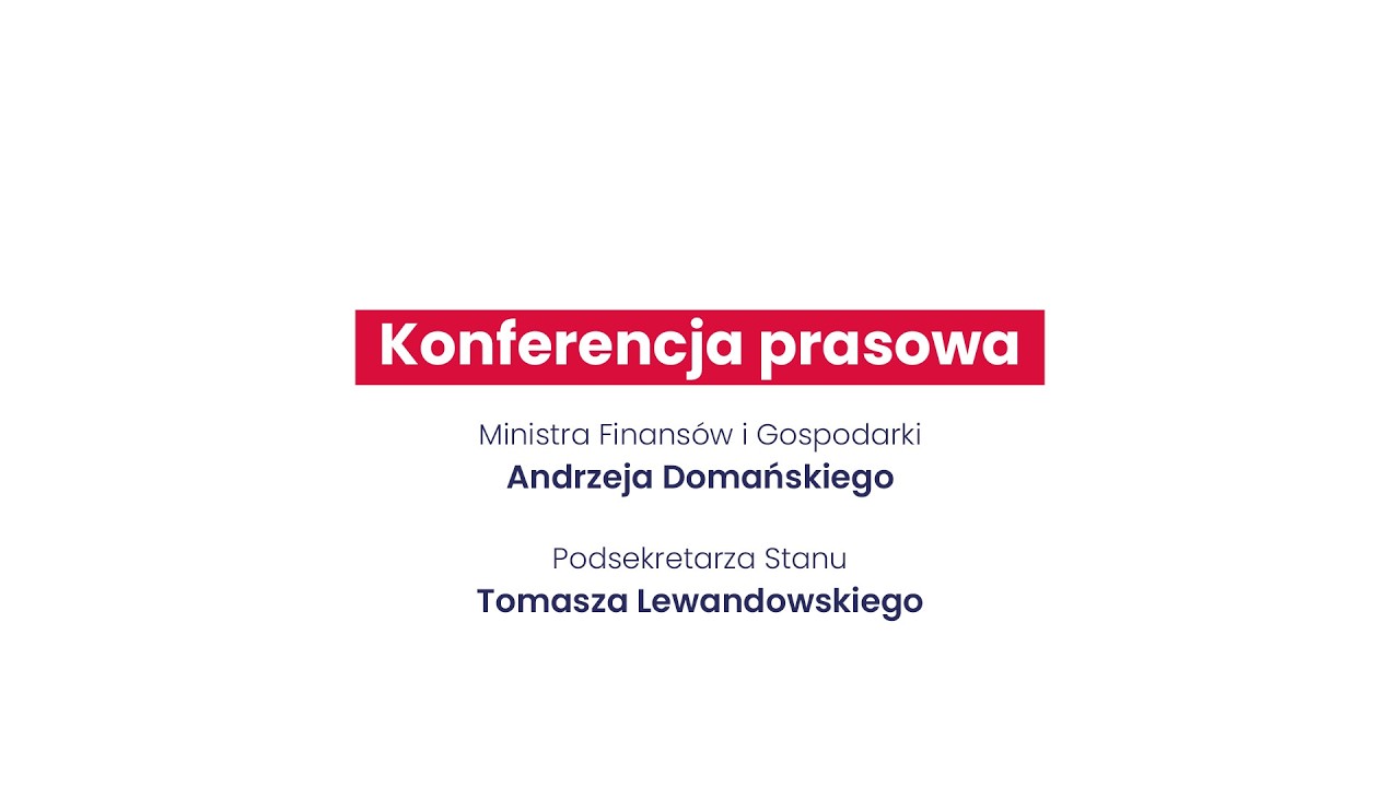 Konferencja prasowa z udziałem Andrzeja Domańskiego oraz Tomasza Lewandowskiego